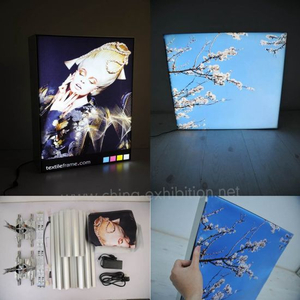 Lightbox Pieces tekenvertoning Seg Fabric Wall voor Brand Store