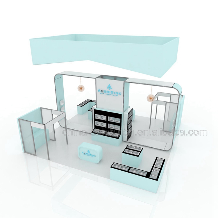 Aangepaste 3x3 aluminium opvouwbare beursstand Modulaire beursstand