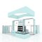 Aangepaste 3x3 aluminium opvouwbare beursstand Modulaire beursstand